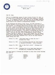 ["The letter is a response to a citizen's concerns about the sonic boom study program in Oklahoma City. The Federal Aviation Agency denies claims of personal injuries and lack of public notification about the tests. They explain that the tests were extensively covered in the media and that the St. Louis tests did not result in public opposition. The agency states that the Oklahoma City tests will continue as planned and that they are working on finding solutions to reduce sonic boom effects. They assure the citizen that they will change methods if necessary."]