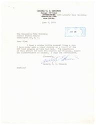 ["Geologist and oil producer Beverly C. D. Edwards expresses support for the SST test program in a letter to Senator Mike Monroney, emphasizing the program's importance for the country and Oklahoma. Edwards has not seen any negative effects from the program and urges its continuance."]