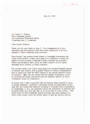 ["The letter is from Dr. Frank O. Holmes to Senator Mike Monroney regarding complaints about sonic booms in Oklahoma City. Dr. Holmes expresses concern about damage to property and personal rights caused by the sonic booms and requests a thorough evaluation of the situation by independent scientific experts. He also mentions the importance of collecting data on public reaction to noise for future economic security. Senator Monroney is asked to address the issue and take action to protect the affected residents."]