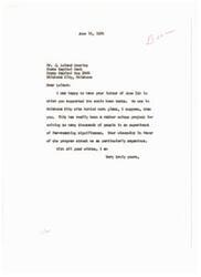 ["The document is a letter from Mr. J. Leland Gourley expressing his support for the Sonic Boom tests being conducted in Oklahoma City. He received a response from the Office of the President thanking him for his support and acknowledging the significance of the project."]