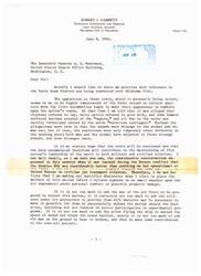 ["Robert J. Garrett, a petroleum consultant and operator, expresses his support for the Sonic Boom Studies being conducted over Oklahoma City, comparing the opposition to the tests to the initial resistance to automobiles. He believes the tests are necessary for maintaining the nation's aviation leadership and emphasizes the importance of air supremacy for national defense. Garrett is pleased that Oklahoma City was selected for the tests and urges Senator A. S. Monroney to support and ensure the completion of the studies."]