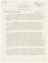 ["The Board of Governors of the Federal Reserve System has revised Regulation W, focusing it on instalment credit for major durable goods. The regulation aims to stabilize the economy by regulating consumer credit. The revision simplifies the regulation's provisions and narrows its scope to 12 categories of durable goods. Changes include establishing a uniform maximum maturity of 15 months for all new instalment credits, simplifying refinancing provisions, and setting down payment requirements for specific goods. The Board believes that this revision will make the regulation more understandable and effective in influencing economic stability."]