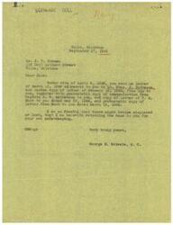 ["The document is from John T. Norman to George B. Schwabe, requesting his assistance in obtaining a citation and medal for his service in the Navy, which occurred over thirty-three years ago. Norman provides details of his service and includes letters from Navy Captains supporting his claim. He emphasizes that he is not making a claim for services rendered, but would be proud to receive the recognition. Norman expresses his hope that Schwabe can help him in this matter and highlights the potential benefit of this achievement in Schwabe's upcoming campaign."]
