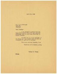 ["Wesley E. Disney is informing Charley that the Osage Civilization Fund Bill has been reported favorably by the House Committee on Indian Affairs. Disney is hopeful that the bill will be successful in passing through the House."]