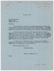 ["Ben Carpenter writes to George B. Schwabe endorsing O.K. Chandler's Indian bill, stating that it is time for the Indian business to be over with as it is expensive and provides no real benefit to the Indians. Carpenter, a fullblood Indian, emphasizes the importance of the bill for the Indian community and urges Schwabe to take action on it for his own benefit in the upcoming election."]