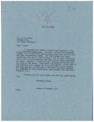 ["Mr. Q. P. McGhee is writing to George B. Schwabe, a member of the House of Representatives, regarding the O. K. Chandler Indian Bill. McGhee expresses his support for the bill and his belief that Chandler is best qualified to write legislation that will benefit Native Americans. He also mentions his plans to campaign for candidates who support the bill and urges Schwabe to clearly state his position on the issue. Schwabe responds, thanking McGhee for his views and indicating that he will discuss the matter further when he returns to the district."]