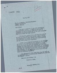 ["The first letter is from Representative  George Schwabe expressing his dissatisfaction with the current state of the government and labor relations. He criticizes the Administration and expresses his lack of confidence in Congress. The second letter is from Fabweld Corporation suggesting that labor unions should be regulated and made responsible through national legislation in order to protect the public interest and return the country to prosperity."]