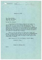 ["The document is a letter from Mrs. Clara Banther to Representative  George B. Schwabe expressing frustration with labor strikes and the influence of the New Deal propaganda. She believes that the government is heading towards totalitarianism and is fed up with labor racketeers making demands. Mrs. Banther also criticizes President Truman and hopes for a return to the American way of doing things. Representative  Schwabe agrees with her views and thanks her for sharing her thoughts."]