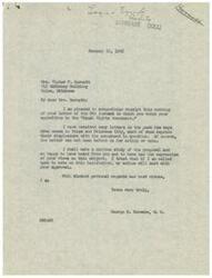 ["Mrs. Victor F. Barnett wrote a letter to Honorable  George B. Schwabe expressing her opposition to the proposed Equal Rights Amendment. She believes that the amendment would nullify laws that protect women in the workforce, particularly future mothers. Schwabe acknowledges her letter and assures her that he will study the proposal and consider her views if he is called upon to vote on the legislation."]