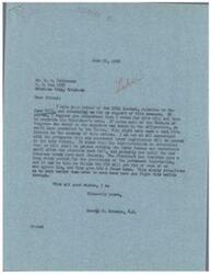 ["The document consists of three letters written in 1946 regarding the Case Bill, labor legislation, and the Arkansas River project. The first letter expresses disappointment in the defeat of the Case Bill and hopes for amendments to the Wagner Act in 1947. The second letter commends Honorable  George Schwabe for his support of the Case Bill and urges for a stronger bill in 1947. The third letter questions the necessity and timing of the Arkansas River project, citing concerns about the tax burden and impact on agricultural production."]