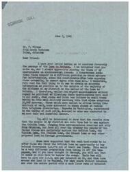 ["The document is a letter from a constituent to Congressman George B. Schwabe, urging him to consider favorably the passage of the Loan to Britain. The constituent expresses concern about the opposition the loan is facing in Washington and believes it is essential for the future welfare and the making of a new world. The Congressman conducted a poll in his district that showed the majority of constituents are against the British loan, as well as other proposed loans to foreign governments. The constituent suggests offering those in favor of the loan the opportunity to buy British Government I.O.U's with their own funds instead of using taxpayer money."]