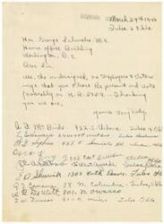 ["The document is addressed to Honorable  George Schwabe urging him to be present and vote on H.R. 5059. It is signed by several taxpayers from Voters, expressing their support for the bill."]