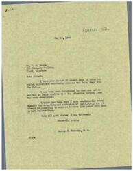 ["The document is a discussion between Mr. F. N. Davis and Honorable George B. Schwabe regarding reasons to do away with the O.P.A. (Office of Price Administration). Davis provides examples of how price control regulations are negatively impacting various industries such as building materials, meat, machine tools, and rent control. He argues that removing restrictions would lead to a quicker recovery to normalcy. Schwabe responds positively to Davis' arguments, indicating that he has consistently voted against the retention and extension of the O.P.A. and appreciates Davis' insights."]
