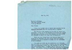 ["The author received a postal card from Mr. R. B. Williams regarding the Railroad Retirement Bill pending before Congress. The author signed a discharge petition to bring the bill before the House for consideration but believes there are aspects that could be improved. The author values input from constituents and expresses the importance of representing their views. Mr. Williams urges support for the Crozier Amendment to the bill as a railroad worker."]