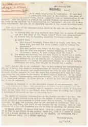 ["The document is a letter from a soldier stationed in Guam expressing frustration and confusion about the inconsistent and delayed demobilization of troops post-World War II. The soldier questions the lack of understanding and action by government officials, and demands clarity and fairness in the discharge process. The soldier highlights discrepancies in statements made by military leaders and calls for decisive action to expedite the return of troops to the US."]
