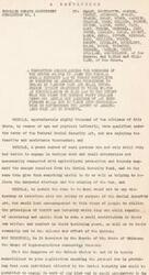 ["The document is a resolution from the State of Oklahoma urging the Congress of the United States to amend the Federal Social Security Law to allow recipients to engage in work and small enterprises without affecting their benefits. The resolution highlights the desire of elderly and physically infirm individuals to work and contribute to their own welfare and the war effort. It also includes recommendations for changes to the administration of the Social Security Fund to better assist eligible clients and improve efficiency."]