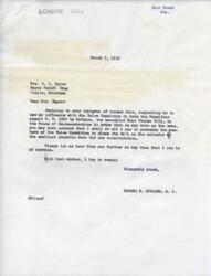 ["Mrs. Hayes requested Congressman Schwabe's help in getting a bill on Fair Trades to be considered by the House of Representatives. Schwabe assured her he would do his best to persuade the Rules Committee to place the bill on the calendar. Hayes expressed urgency in getting the bill voted on, and Schwabe's past support was appreciated."]