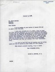 ["The document is from Clark Nichols to George B. Schwabe, discussing the need for increased retirement benefits for federal employees. Nichols mentions a bill, H. R. 2732, that is currently before the House Committee on Post Office and Civil Service. Nichols also mentions his retirement and the devaluation of his retirement pay. He asks Schwabe to push for the bill and expresses his gratitude for any help. Nichols also mentions reopening his law office and hopes to see Schwabe again soon."]