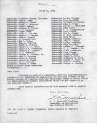 ["General letter from the Committee on Legislation and national Affairs of the Mobile Chamber of Commerce in Mobile, Alabama."]