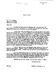 ["The document is a response to a request for support for flood control measures along Okmulgee Creek in Oklahoma. The writer expresses support for flood control measures but emphasizes the importance of starting flood control efforts at the source of the water rather than at the mouth of the stream. The writer also mentions difficulties in obtaining appropriations for new flood control projects and expresses a willingness to help with the issue."]