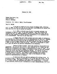 ["The document from Gettman Drug Store, Inc. to Congressman George Schwabe expresses their interest in bill H.R. 8904 and requests his support for its passage. The bill aims to amend a section of the Food, Drug, and Cosmetic Act. The document acknowledges the Congressman's busy schedule and assures him of their support. Congressman Schwabe responds, thanking them for their letter and explaining the legislative process. He encourages them to stay informed and reach out to him with any new proposals. He also emphasizes the importance of constituents communicating with their Representatives."]