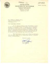 ["The Inter-Tribal Council of the Five Civilized Tribes of Oklahoma voted to support legislation proposed by Representative Tom Steed that would exempt eligible Indians from having to make their restricted lands available for Old Age Assistance. The information was shared with Congressman George B. Schwabe for his awareness."]