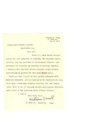 ["The document is a request to Congressman George B. Schwab for the approval of an appropriation of eight million dollars for the Institute of Neurological Diseases and Blindness for research and training of neurology teachers. The writer, William Kemble, who has been disabled with Multiple Sclerosis for over twelve years, emphasizes the importance of funding for research on chronic neurological disorders."]