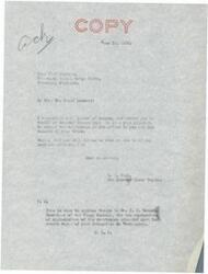 ["The letter is a thank you note from Senator Thomas to Chief Lookout and the Pawhuska Tribe for visiting Washington. The Senator expresses pleasure in extending courtesies and offers assistance. Thanks are also given to F. N. Edwards for his appreciation of the visit."]