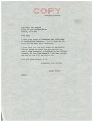 ["Elmer Thomas received a letter from Ben Dwight, Chief of the Choctaw Tribe, with resolutions attached. Thomas assures Dwight that he will give the resolutions his attention and offers to help in any way he can. Thomas acknowledges Dwight's close relationship with the Indian Office and expresses his willingness to assist."]
