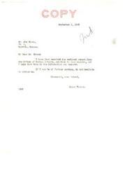 ["Elmer Thoms received a report from the Office of Indian Affairs regarding Joe Simon's inquiry. Thoms hopes the information is helpful and offers further assistance if needed."]