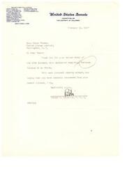 ["The text is a letter from William H. King, Chairman of the Committee on the District of Columbia Bureau of Indian Affairs , to Elmer Thomas, a United States Senator, expressing gratitude for a recent communication regarding Cherokee Indians in King's state. The letter also includes well wishes for Thomas's recovery from a recent illness."]