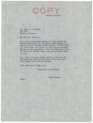 ["The text is a series of letters regarding the drilling of an artesian well at the Fort Sill Indian School in Oklahoma in order to establish community gardens. Senator Elmer Thomas is seeking guidance and approval from the Commissioner of Indian Affairs and the Department of the Interior on how to proceed with the project, including potential funding sources and coordination with State Works Progress Administration officials. The letters also mention discussions with irrigation and engineering experts to assess the feasibility of the project."]