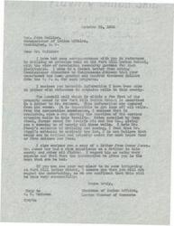 ["The letter is in reference to drilling an artesian well at the Fort Sill Indian School in order to develop community gardens. The writer provides information on nearby artesian wells, including flow rates and depths. They also mention the cost of drilling and casing a well. The letter emphasizes the potential success of irrigating at the Fort Sill Indian School and offers to provide further assistance and information."]