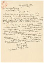 ["The letter is discussing a request for school funding to complete the purchase of Seneca land. The Superintendent has forwarded the request to the Indian Department, and is willing to provide further recommendations if needed. The letter asks for the Senator's assistance in following up on the matter with the Indian commissioner."]