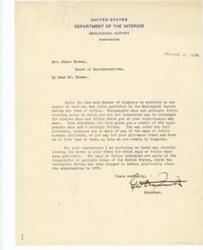 ["Create a concise and logical summary using the title from the TITLE column and the text in the summary. The title is Index map by U.S. Department of the Interior, Geological Survey. This document features an index map produced by the U.S. Department of the Interior, Geological Survey, and it includes a accompanying letter from the Survey. Dimensions: Not specified in the provided data."]