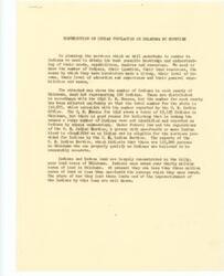 ["This is the second map in a series of three produced by the Department of the Interior, Office of Indian Affairs, focusing on population and including an attachment that explains population and services.  Dimensions: 18 1/4 x 26 1/4"]