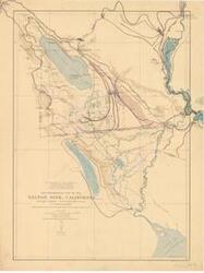 ["Reconnaissance Map by the U.S. Geological Survey: This is a reprint featuring handwritten annotations of drops and canals. Dimensions: 16 1/2 x 22."]