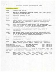 ["Ambassador Jones has a busy schedule on June 5, including attending an ecological program at Escuela Maestro Manuel Acosta as the closing speaker. The program covers environmental issues and includes presentations by students, viewing of prize-winning projects, and remarks by the Ambassador. The event highlights the importance of environmental awareness and individual actions to protect the environment. The Ambassador will also attend a reception in honor of Swedish National Day and host a dinner at his residence."]