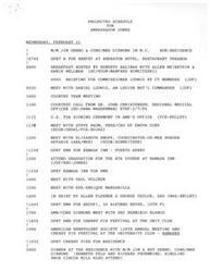 ["The projected schedule for Ambassador Jones on Wednesday, February 21 includes various meetings and events throughout the day, such as breakfast with Roberto Salinas, a United States TDA signing ceremony, meetings with various individuals and organizations, attendance at a graduation ceremony, and a dinner at the residence with guests. The schedule also includes a press briefing, a meeting with the Secretary of Commerce and Industrial Development, and a dinner hosted by Ambassador Jones for Representative Sam Gibbons."]