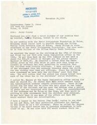 ["The document is from Mr. James R. Zigrang to Congressman James R. Jones, detailing a problem they are facing with the adoption of three siblings from an orphanage. They have encountered issues with the immigration office regarding the siblings' relationship and are seeking help to expedite the process. They are determined not to give up on the adoption and are willing to provide any necessary documentation to prove the siblings are related."]
