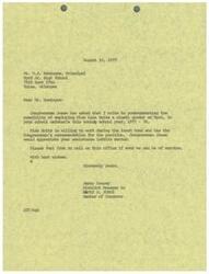 ["Congressman Jones has recommended Miss Lisa Holtz, a ninth grader at Byrd Jr. High School, to work in the school cafeteria for the upcoming school year. The document from Jerry Conrey, District Manager to Congressman Jones, asks for Mr. Domingos' assistance in hiring Miss Holtz and offers help from their office if needed."]