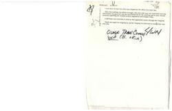 ["The document is a letter from an individual who missed a meeting with someone regarding windfall profits legislation and stripper wells. The individual's office manager was impressed with the information shared during the meeting and briefed the individual on the concerns. The document mentions the Osage Tribal Council's efforts to address the legislation, including meeting with Senator Gravel's staff and filing a motion to dismiss the condemnation of their land by the Corps. The Council asks to be kept informed of any developments that may affect the Osage. The document also mentions a recent action by the Corps regarding the land and asks the individual to be alert to any further actions. The document is signed by JRJ."]