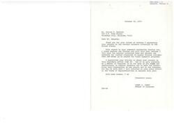 ["Warren H. Edwards expresses his concerns about the current economic situation in the United States and the wasteful spending by Congress in a letter to Representative James Jones. He criticizes foreign aid and government interference, advocating for less bureaucracy and more responsible spending. Representative Jones responds, thanking Edwards for his letter and expressing his commitment to cutting down on waste and inefficiency in federal spending."]
