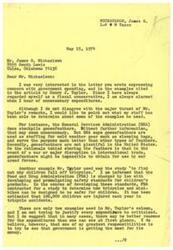 ["The document is from Congressman James R. Jones in response to a letter from James G. Michaelson expressing concern about government spending. Jones defends some government expenditures mentioned in an article by Henry J. Taylor, indicating that there may be valid reasons for them. Jones acknowledges the importance of fiscal responsibility and representing taxpayers' interests. The article by Henry J. Taylor criticizes wasteful government spending, highlighting examples such as expensive poetry publications funded by taxpayers. Taylor emphasizes the burden of taxes on average citizens and calls for more transparency and accountability in government spending."]