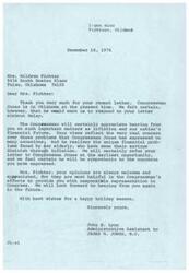["The document is a response to Mrs. Mildred Fichter's concerns about inflation and financial issues. The administrative assistant assures her that Congressman Jones shares her concerns and will consider her opinions. Mrs. Fichter expresses frustration with the government's handling of inflation and criticizes the impact on elderly individuals like herself. She also warns about the potential consequences of inflation and urges Congress to address the issue."]