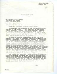 ["The document from James R. Jones to Mr. and Mrs. E. C. Breene addresses their concerns about federal spending and the vote to override the veto of H.R. 12628. Jones explains his reasons for supporting the bill to provide educational benefits for Vietnam veterans, citing the positive impact on the economy. He also addresses their concerns about the Justice Department's anti-trust suit against A. T. & T. and expresses his commitment to addressing important issues such as the energy situation and the economy. Jones assures Mr. and Mrs. Breene that he will continue to work towards reducing spending in a way that meets citizen needs."]