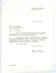 ["Mr. Buchanan wrote to Congressman James Jones expressing concern about the reduction in Veterans' Pension due to an increase in Social Security benefits. He mentioned a bill (H.R.100) that was introduced to correct this issue and hoped for swift consideration by Congress. Mr. Buchanan emphasized the need to protect recipients of Veteran's Pensions and highlighted the impact on disabled veterans like himself. He also mentioned that other veterans organizations supported this cause and believed it would be popular among legislators."]