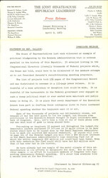 ["The official statement and press conference covers topics including budget negotiations, mass-transit legislation, spending reduction proposals, public works legislation, Cuba policy, tax legislation"]