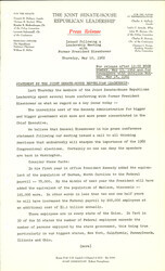 ["The official statement and press conference covers topics including government spending, the federal workforce, steel prices, the Billie Sol Estes scandal, the 22nd Amendment, Vietnam policy, Cuba policy and the military-industrial complex"]