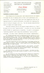 ["The official statement and press conference covers topics including the federal budget, the U.S. economy, the 1962 farm bill, the 1962 midterm elections"]